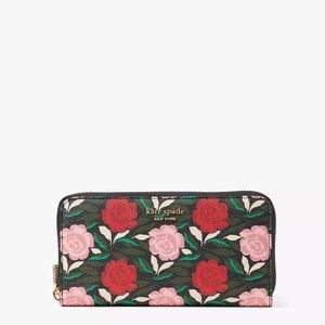 Kate Spade Morgan Rose Garden Zip-Around Continental Wallet